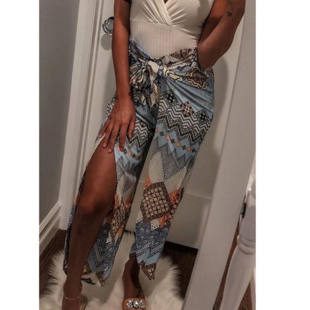 Slit Wrap Pants